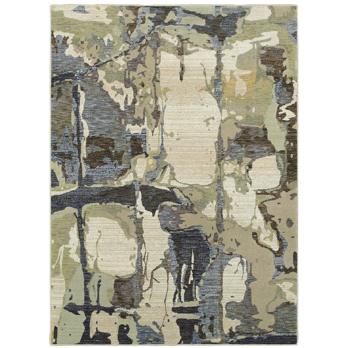 Evolution 8027A Blue/Grey 1'10" x 3'2" Rug