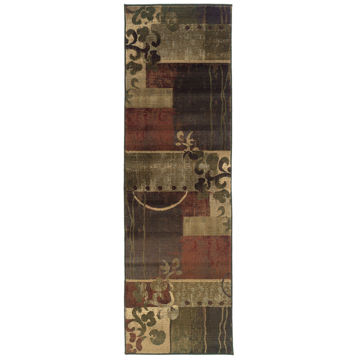 Generations 8007A Green/Red 2'3" x 4'5" Rug