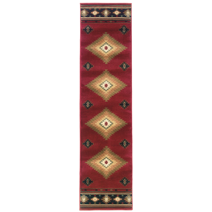 Hudson 087K1 Red/Green 3'10" x 5'5" Rug
