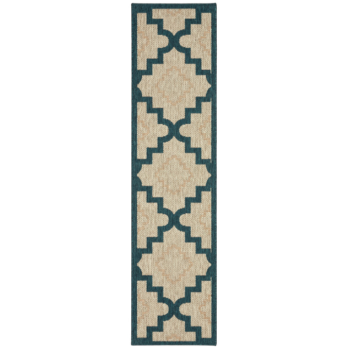 Latitude 804I3 Grey/Teal 3'3" x 5' Rug