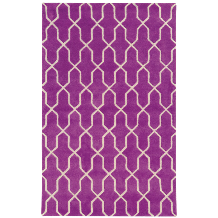 Optic 41101 Purple/Ivory 3'6" x 5'6" Rug