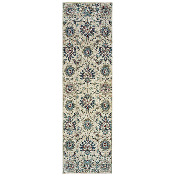Raleigh 022Y5 Ivory/Navy 5'3" x 7'6" Rug