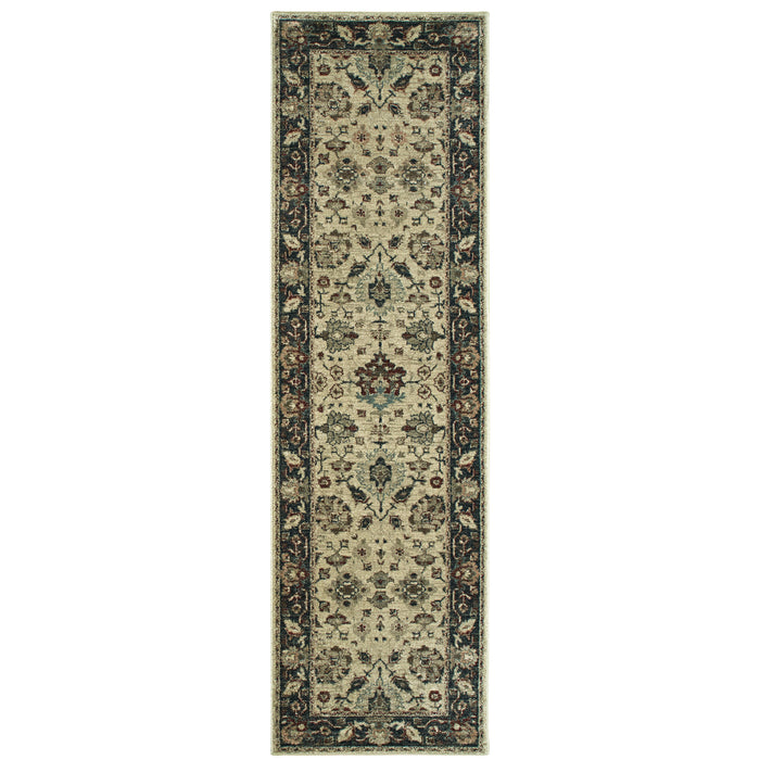 Raleigh 8026E Ivory/Navy 3'10" x 5'5" Rug