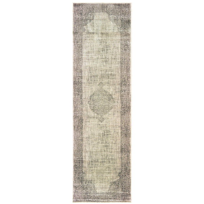 Raleigh 099D5 Ivory/Grey 1'10" x 3' Rug