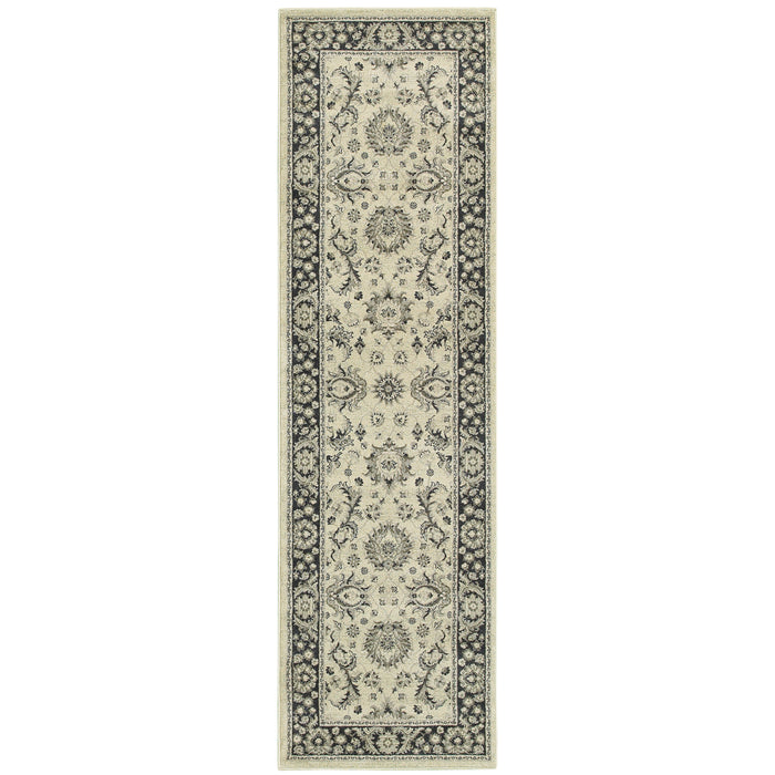 Richmond 117W3 Ivory/Navy 1'10" x 3' Rug