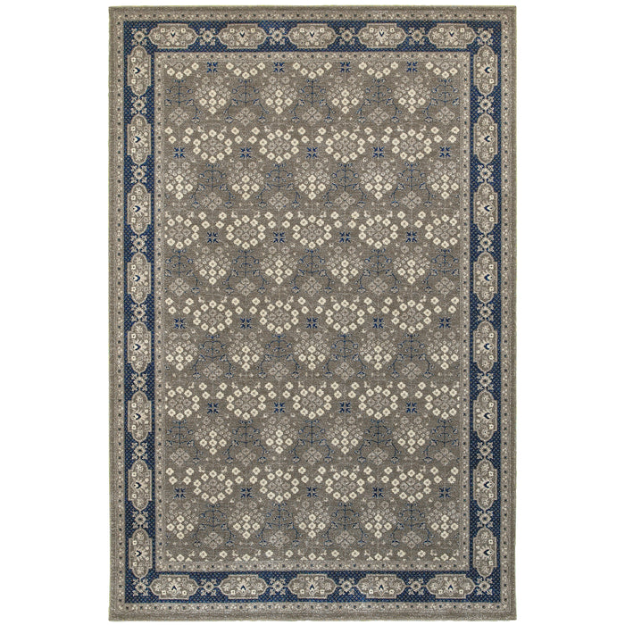 Richmond 119U3 Grey/Navy 1'10" x 3' Rug