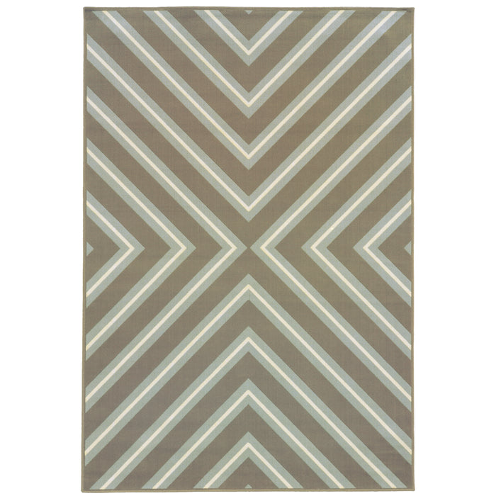 Riviera 4589D Grey/Blue 1'9" x 3'9" Rug