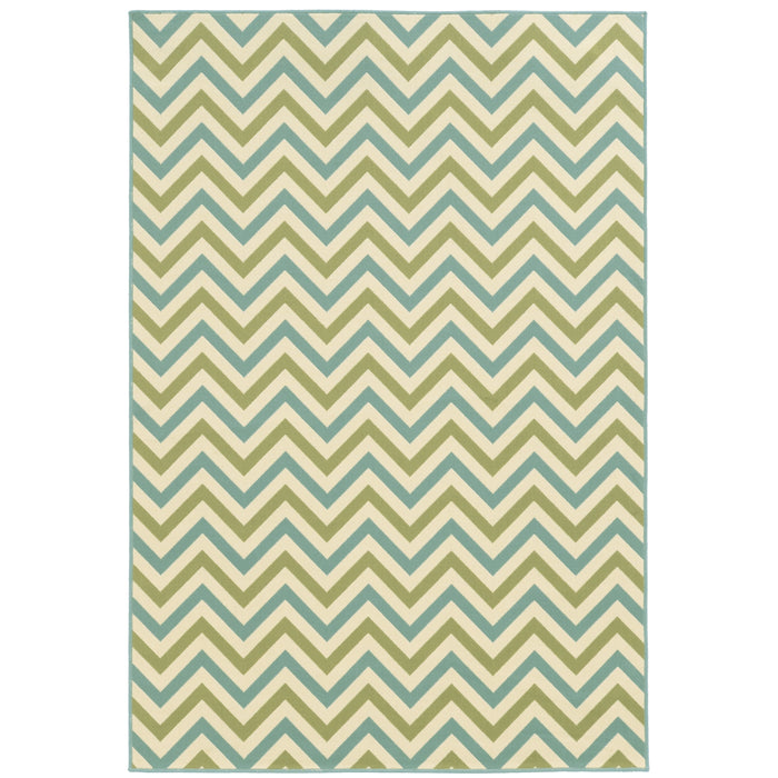 Riviera 4593U Green/Blue 1'9" x 3'9" Rug
