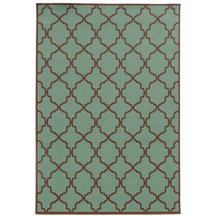 Riviera 4770A Blue/Brown 1'9" x 3'9" Rug