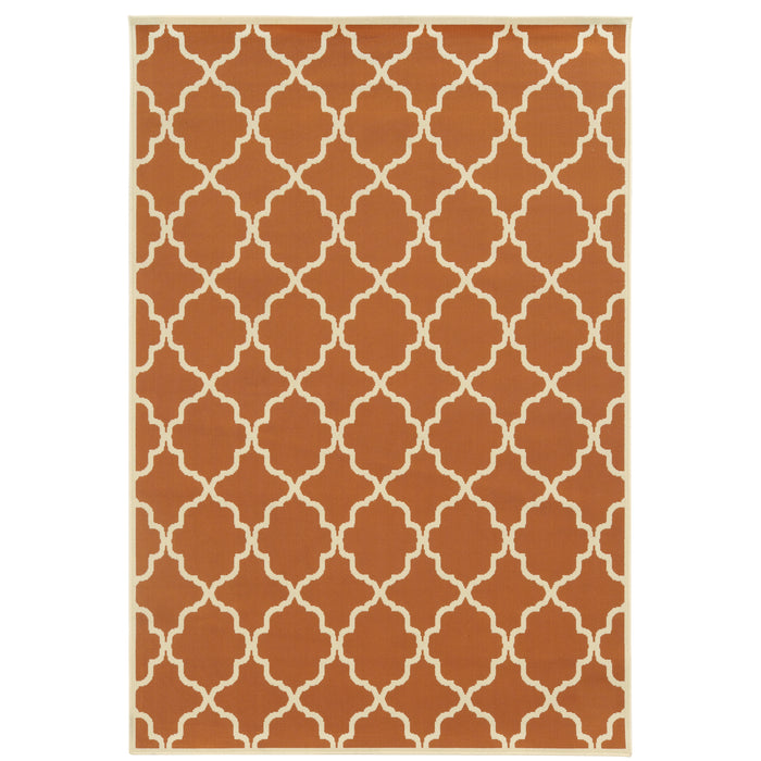 Riviera 4770D Orange/Ivory 1'9" x 3'9" Rug