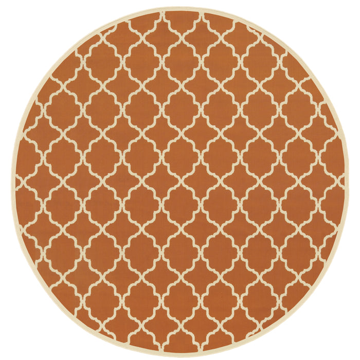 Riviera 4770D Orange/Ivory 1'9" x 3'9" Rug