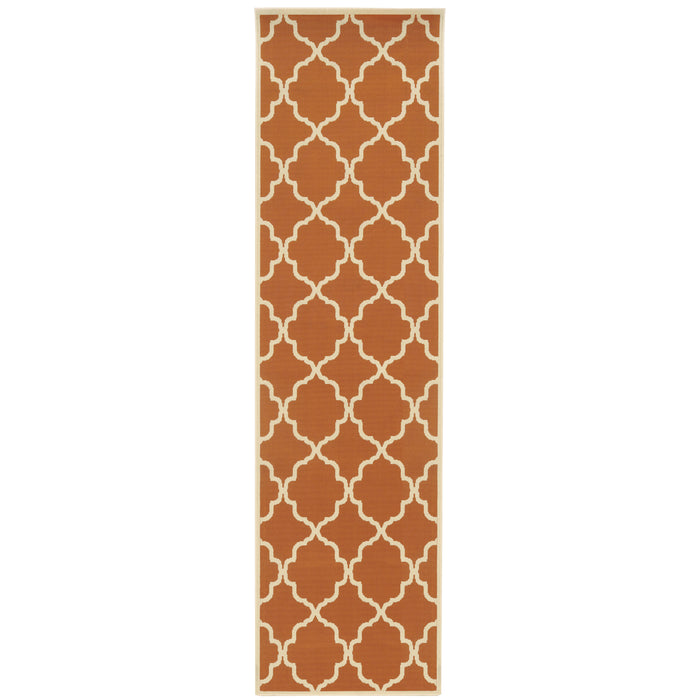 Riviera 4770D Orange/Ivory 1'9" x 3'9" Rug