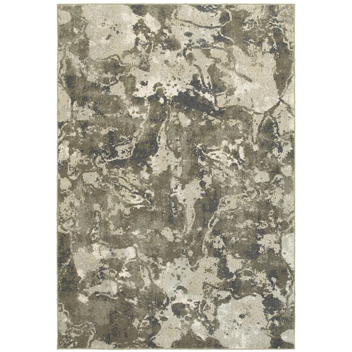 Rowan 537E4 Grey/Ivory 3'10" x 5'5" Rug
