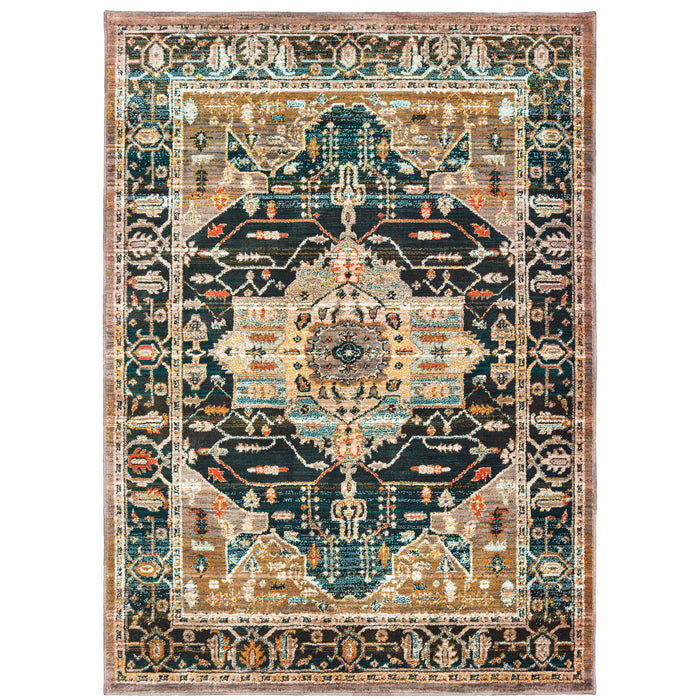 Sedona 9592B Blue/Gold 1'10" x 3' Rug