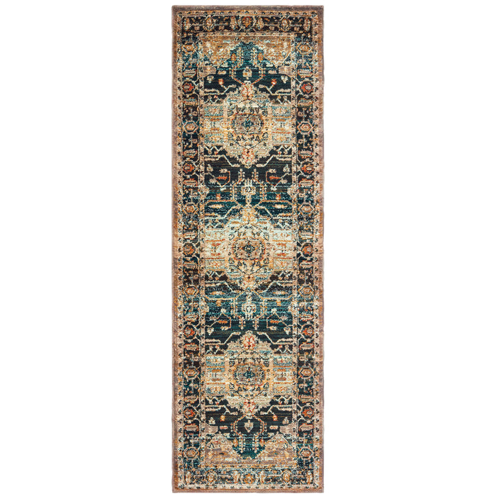 Sedona 9592B Blue/Gold 1'10" x 3' Rug