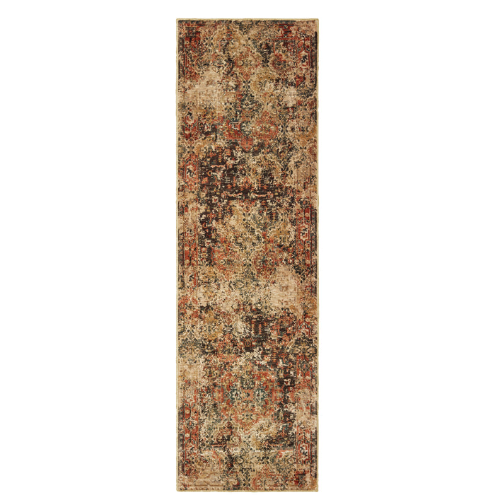 Toscana 9555B Charcoal/Orange 2'3" x 7'6" Rug