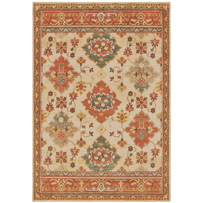 Toscana 9570A Ivory/Orange 1'10" x 3' Rug