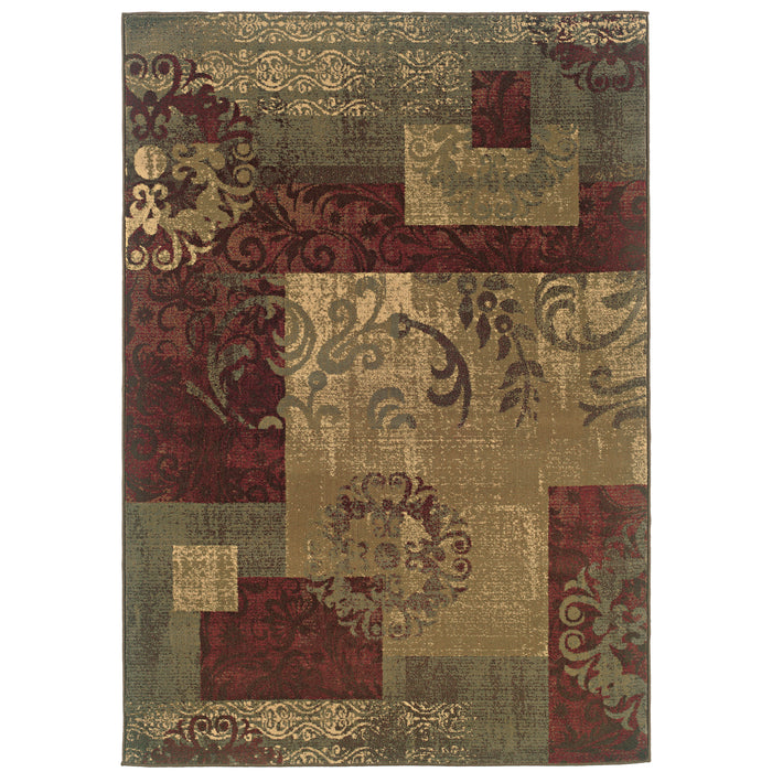 Tybee 851U6 Green/Red 3'2" x 5'5" Rug