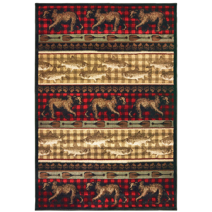 Woodlands 9594B Red/Multi 3'10" x 5'5" Rug