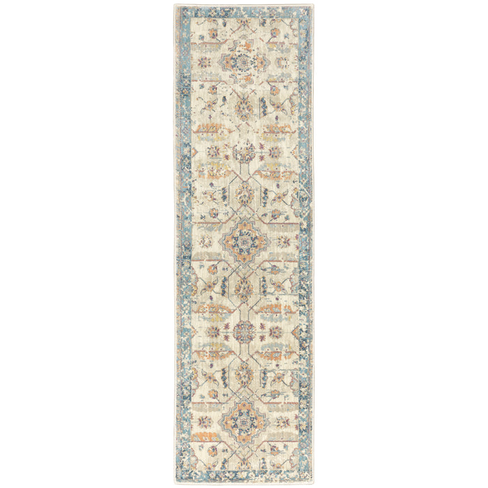 Xanadu 047H6 Beige/Blue 3'10" x 5'5" Rug