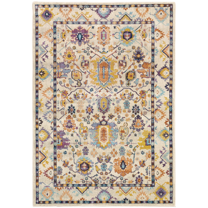 Xanadu 5502U Beige/Multi 3'10" x 5'5" Rug