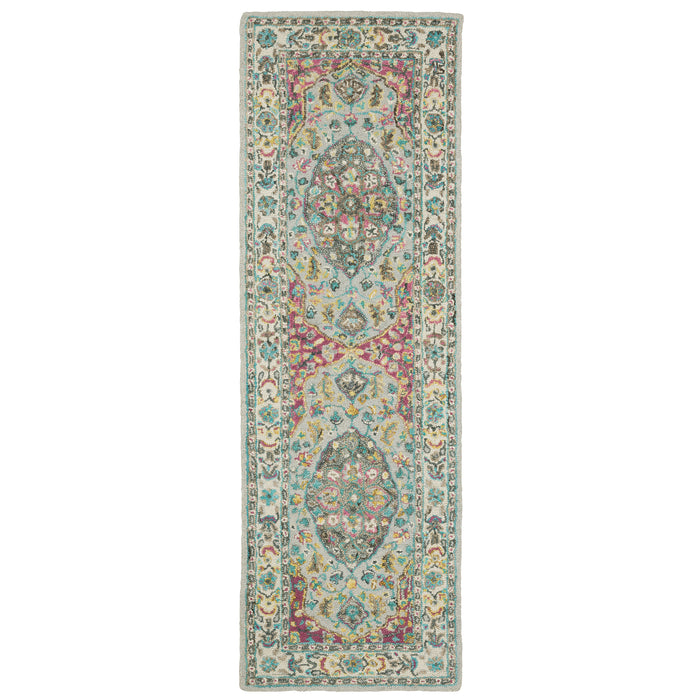 Zahra 75504 Grey/Pink 3'6" x 5'6" Rug
