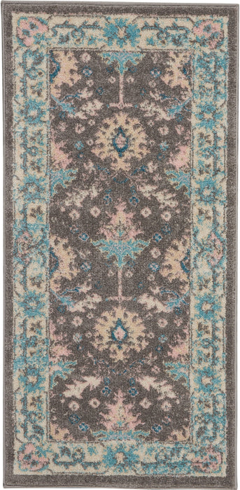 Nourison Tranquil TRA10 Grey/Pink Area Rug