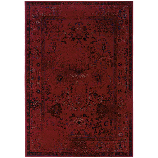 Oriental Weavers Revival Red/Grey Oriental 550R2 Area Rug
