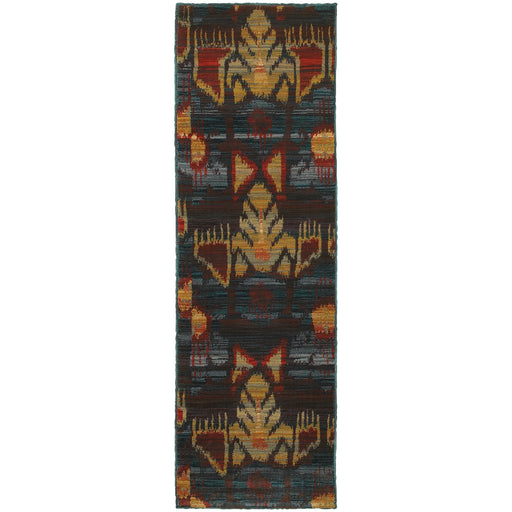 Oriental Weavers Sedona Grey/Blue Abstract 4378H Area Rug