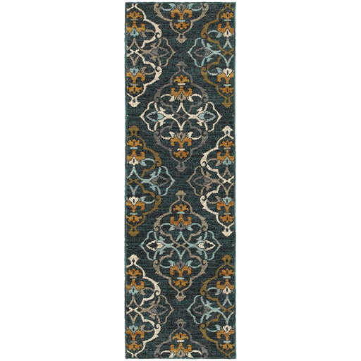 Oriental Weavers Sedona Blue/Gold Floral 6368B Area Rug