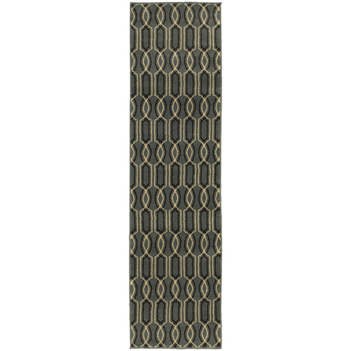 Oriental Weavers Stratton Blue/Ivory Geometric 6019A Area Rug