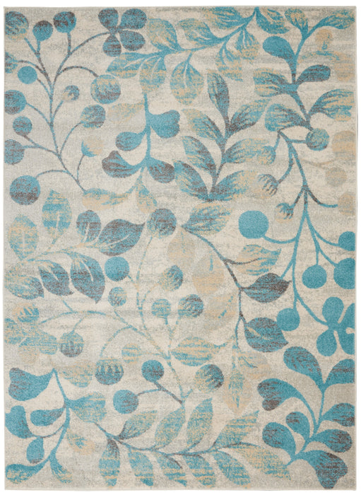 Nourison Tranquil TRA03 Ivory/Turquoise Area Rug